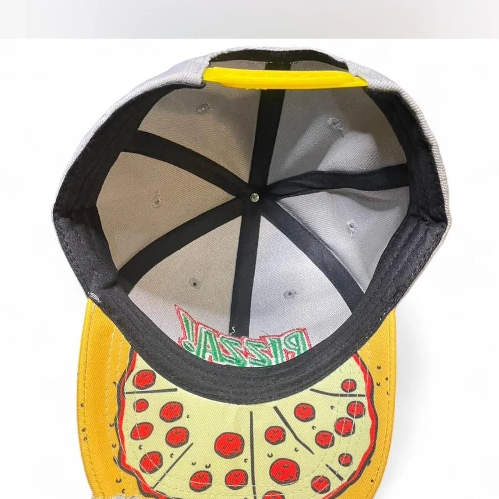 Bioworld Gray and Yellow TMNT Ninja Turtles Pizza Hat - Picture 4 of 5